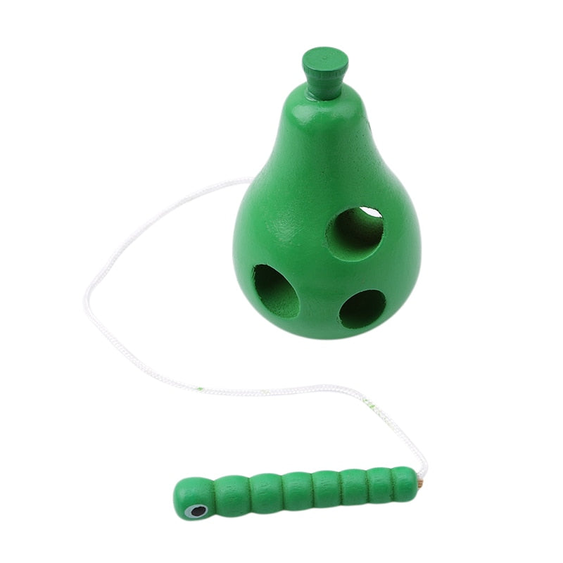 Montessori Toys Puzzle Educational Wooden Toys Baby Children Fingers Flexible Training Science Twisting Worm Toy