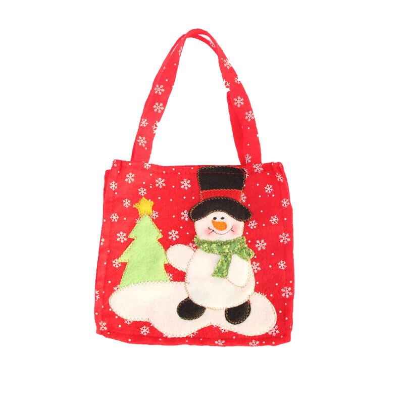 Hot sale 10 PCS/lot Chrismas Santa Claus Snowman Tree Kids candy Pouch Sack Present Christmas Decoration Xmas Candy Bag 16*16cm