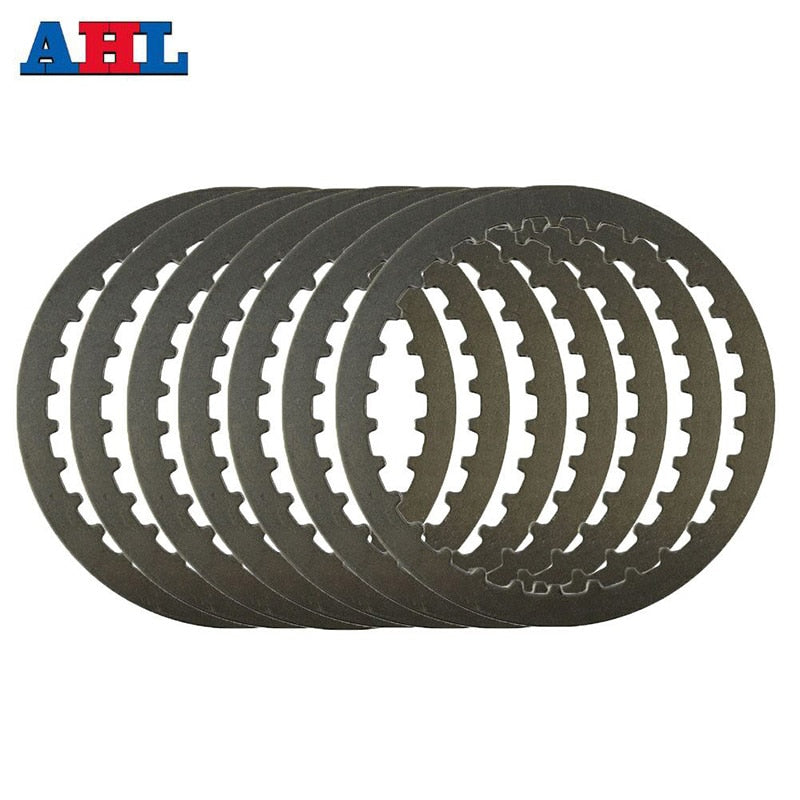 AHL Motorcycle Yellow Clutch Plates & Steel Friction Plate For Harley XL883 2004-2008 XL1200 1200X48 SPORTSTER 1991-2011 XL 883