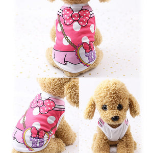 Cartoon Pet Dog Clothes for Dog Summer Puppy Vest Clothing for Small Dogs Chihuahua Yorkshire Shirt Pet T-shirt Cat Costume 6c4Q