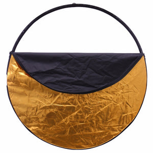 CY 80cm 5 in 1 gold silver white black translucent New Portable Collapsible Light Round Photography/Photo Reflector for Studio