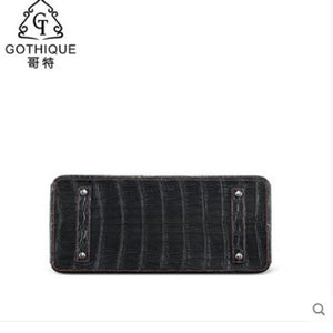 Artisanal Crocodile Skin Handbag