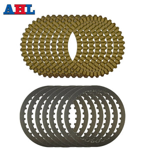 AHL Motorcycle Yellow Clutch Plates & Steel Friction Plate For Harley XL883 2004-2008 XL1200 1200X48 SPORTSTER 1991-2011 XL 883