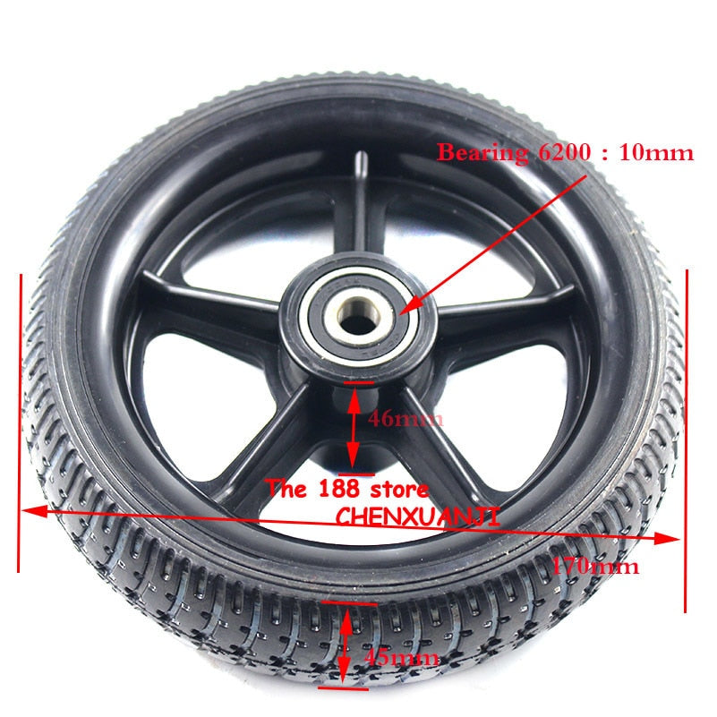 6.5 inch solid wheels 6.5-inch Explosion  resistance non-inflatable tyre wheels for electric scooters, Baby carriage