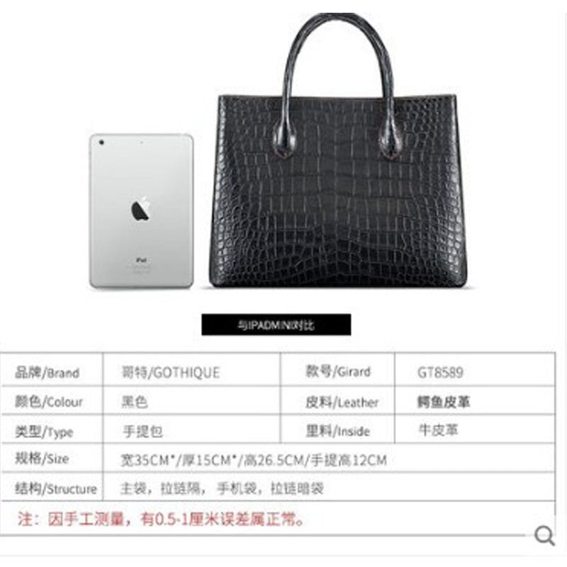 gete  new New artisanal crocodile skin handbag for ladies Thai genuine crocodile skin bag for ladies fashion women hand bag