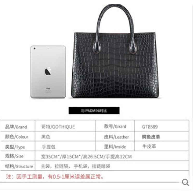 Artisanal Crocodile Skin Handbag