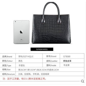 Artisanal Crocodile Skin Handbag