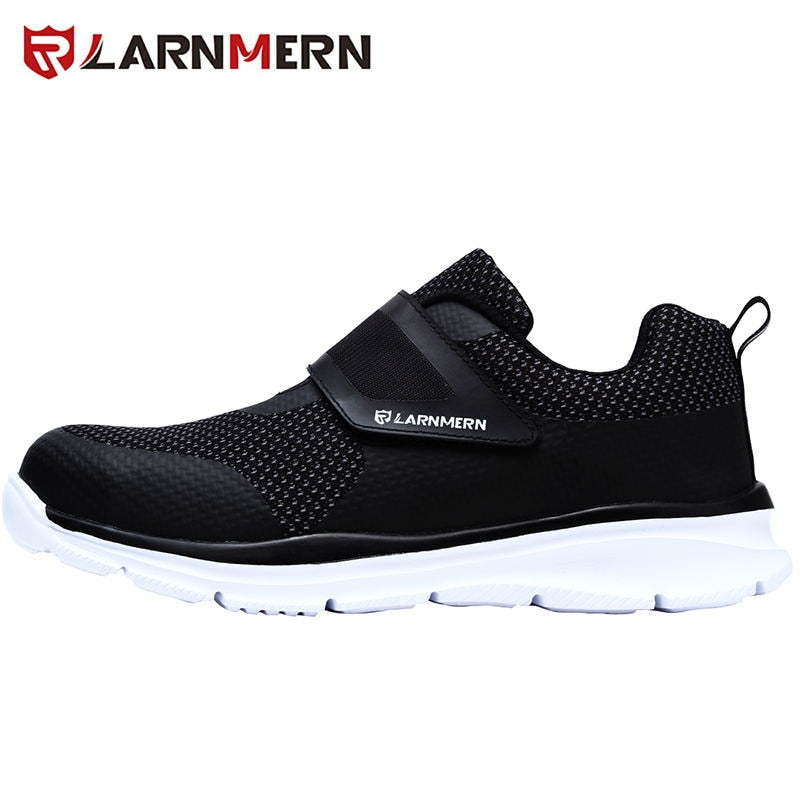 LARNMERN Men's Safety Shoes Steel Toe Construction Protective Footwear Lightweight 3D Shockproof Work Sneaker Shoes For Men