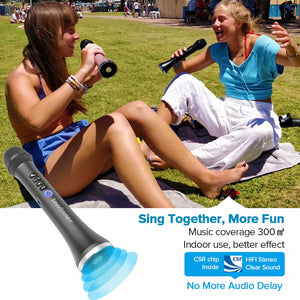 Lewinner Professional Karaoke Microphone Wireless Speaker Portable Bluetooth microphone for phone iphone Handheld Dynamic mic