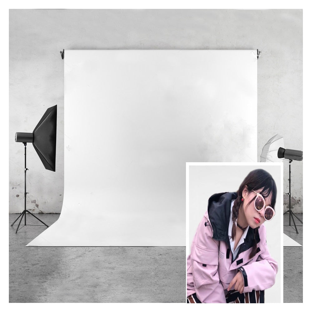 White Vinyl Photography Backdrops Seamless Photo Background Glare-Free Photography Backgrounds For Photo Studio Photo Props