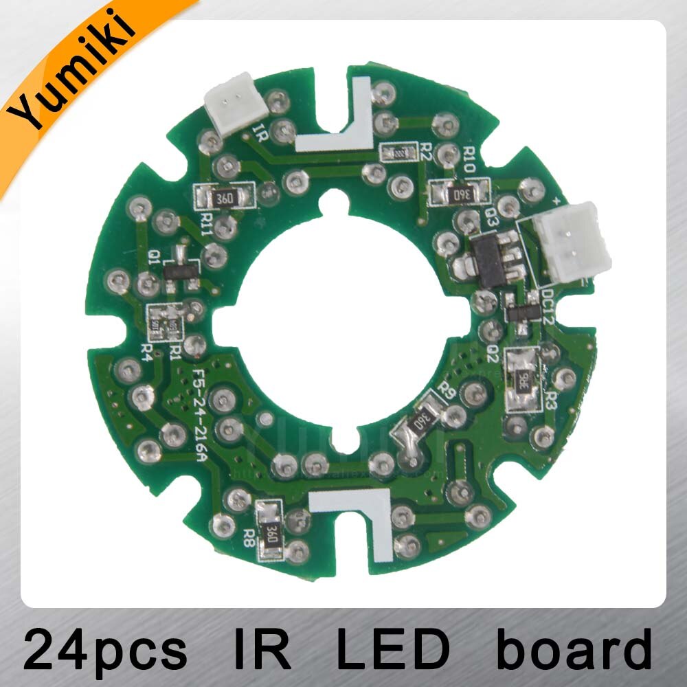 Yumiki Infrared 24 x 5 IR LED board for CCTV cameras night vision (diameter 44mm)
