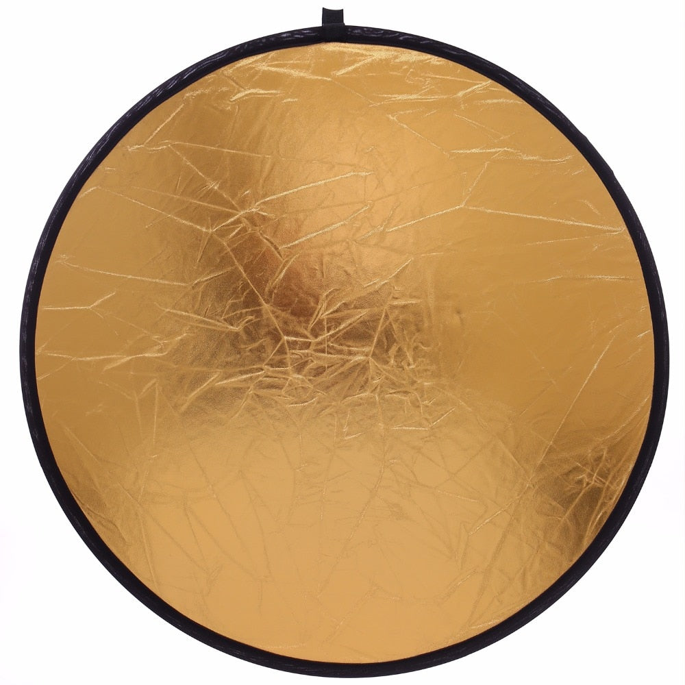 CY 80cm 5 in 1 gold silver white black translucent New Portable Collapsible Light Round Photography/Photo Reflector for Studio