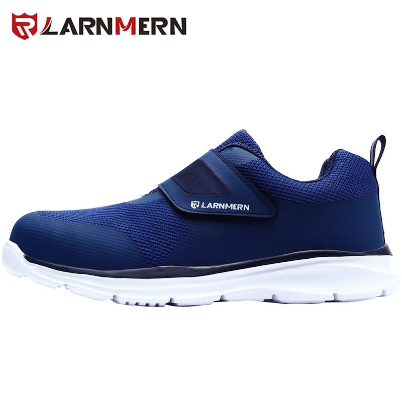 LARNMERN Men's Safety Shoes Steel Toe Construction Protective Footwear Lightweight 3D Shockproof Work Sneaker Shoes For Men