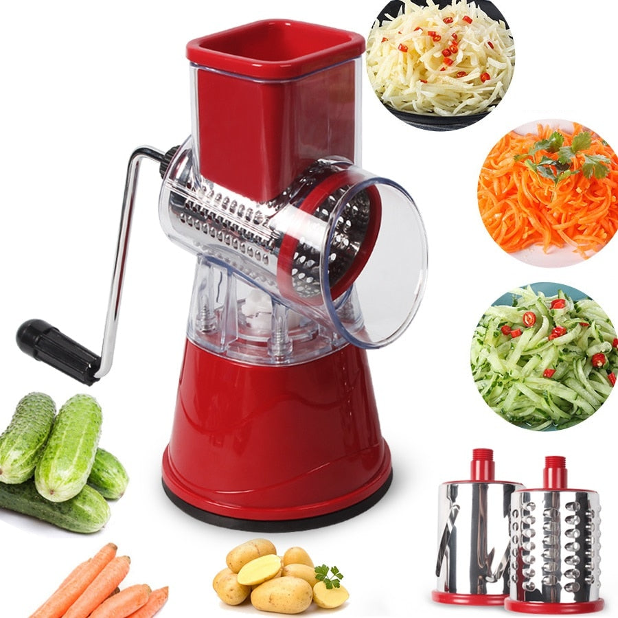 Kitchen Gadgets Manual Vegetable Cutter Slicer Kitchen Tools Multi-functional Round Mandoline Slicer Potato Cheese