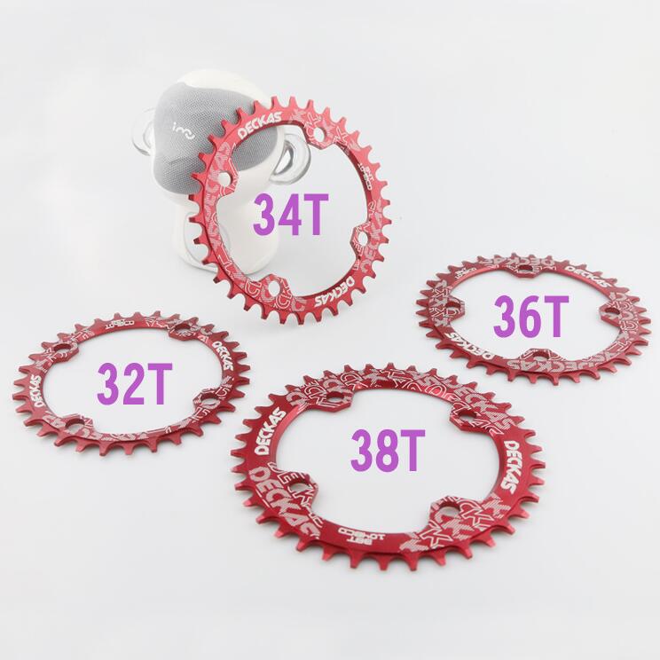 Deckas 104BCD Round Narrow Wide Chainring MTB Mountain bike bicycle 104BCD 32T 34T 36T 38T crankset Tooth plate Parts 104 BCD