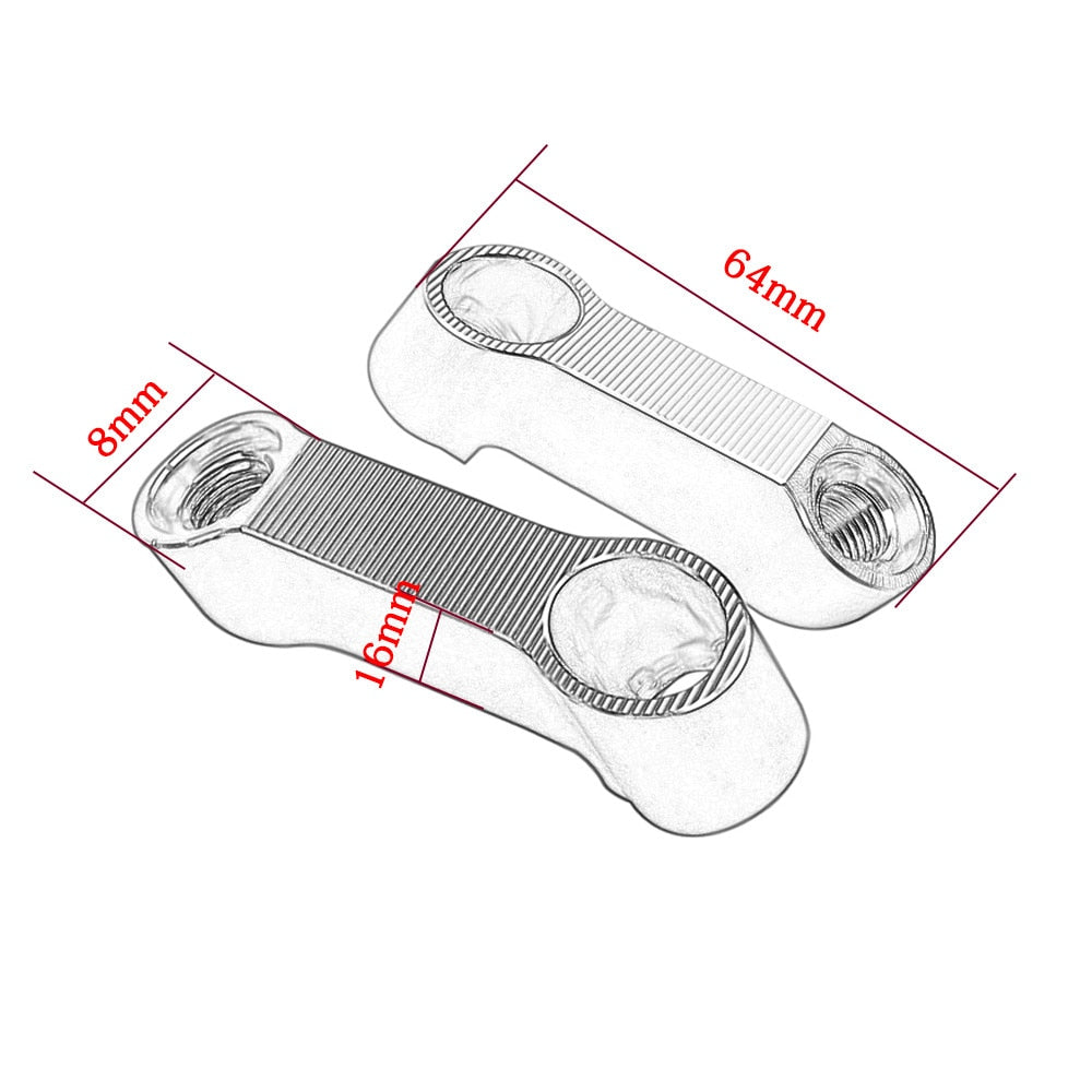 For Honda CB400 VTEC CB1300 CB1100 CB500F CB600F Moto Parts 10MM 8MM Motorcycle Rearview Mirrors Extension Riser Extend Adapter
