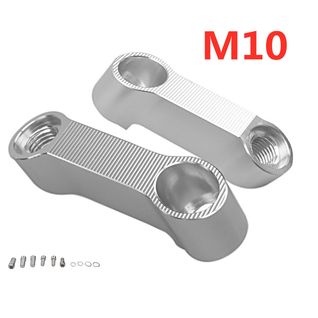 For Honda CB400 VTEC CB1300 CB1100 CB500F CB600F Moto Parts 10MM 8MM Motorcycle Rearview Mirrors Extension Riser Extend Adapter