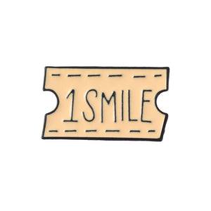 Cartoon Creative Tickets Movie Tickets Camera Love Sticky Notes Enamel Brooch Red Black Pink Alloy Badge Shirt Bag Pin Jewelry