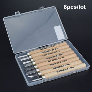 NEWACALOX DIY Pen Woodcut Knife Scorper Wood Carving Tools Woodworking Hobby Arts Crafts Nicking Cutter Graver Scalpel 12pcs/set