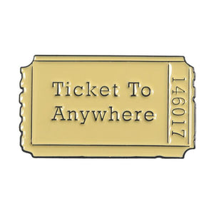 Cartoon Creative Tickets Movie Tickets Camera Love Sticky Notes Enamel Brooch Red Black Pink Alloy Badge Shirt Bag Pin Jewelry