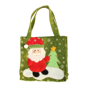 Hot sale 10 PCS/lot Chrismas Santa Claus Snowman Tree Kids candy Pouch Sack Present Christmas Decoration Xmas Candy Bag 16*16cm