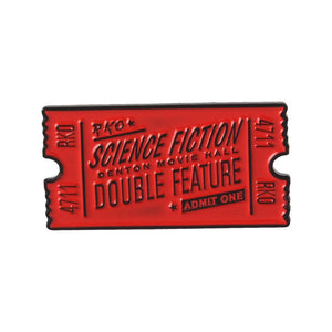 Cartoon Creative Tickets Movie Tickets Camera Love Sticky Notes Enamel Brooch Red Black Pink Alloy Badge Shirt Bag Pin Jewelry