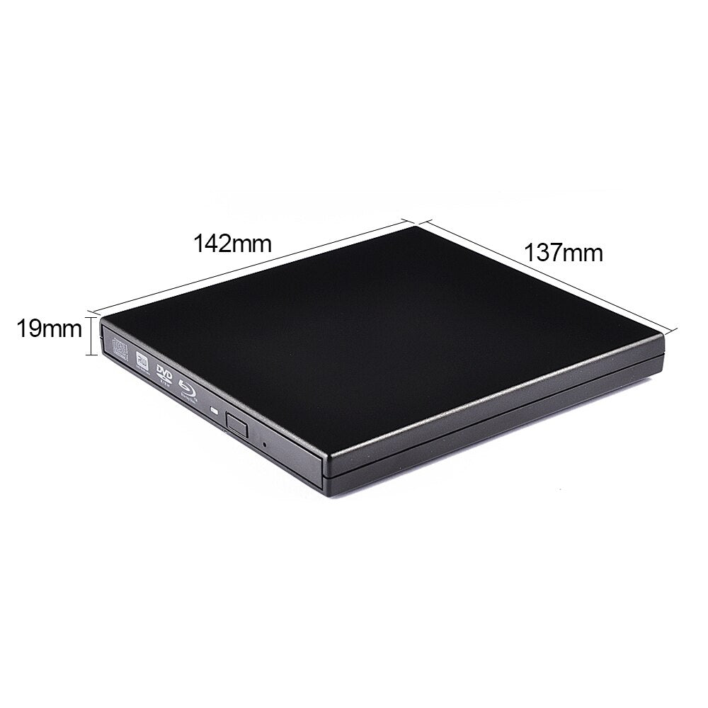 Deepfox Bluray Player External Optical Drive USB 2.0 Blu-ray BD-ROM CD/DVD RW Burner Writer Recorder For Macbook Notebook Laptop