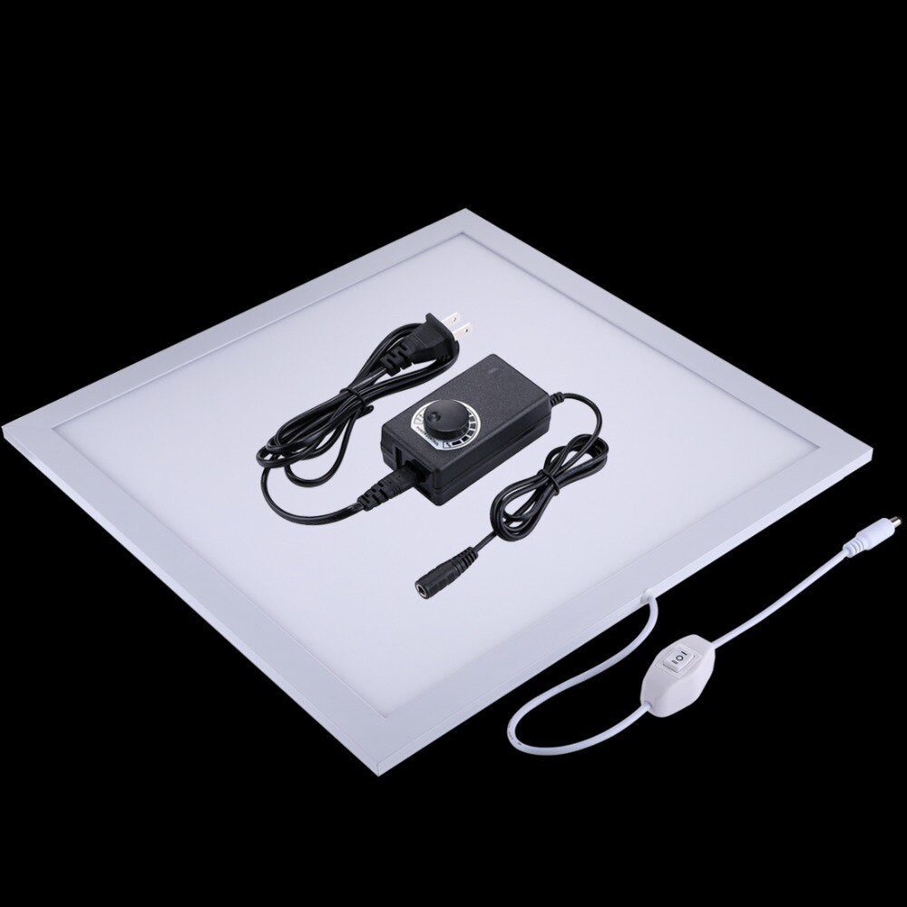 PULUZ 1200LM 15/15in/38x38 cm LED Photography Shadowless Bottom Light Lamp Panel Dimmable for 40cm Photo Studio Shoot Tent Box