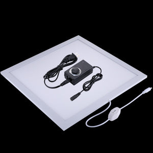 PULUZ 1200LM 15/15in/38x38 cm LED Photography Shadowless Bottom Light Lamp Panel Dimmable for 40cm Photo Studio Shoot Tent Box