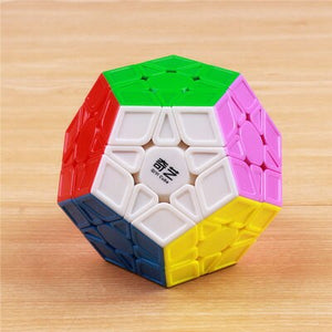 QY TOYS megaminxeds magic speed cube stickerless pyramidcube professional puzzle mirror cube educational toys for children