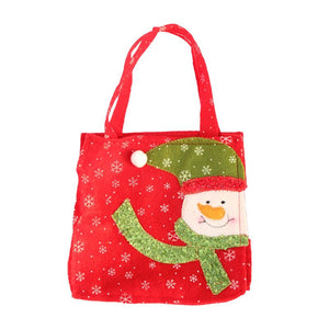 Hot sale 10 PCS/lot Chrismas Santa Claus Snowman Tree Kids candy Pouch Sack Present Christmas Decoration Xmas Candy Bag 16*16cm