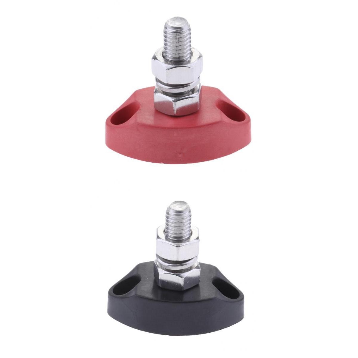 Red Black Junction Block Power Post Insulated Terminal Stud 6mm Boat Electrical Parts for Electrical Cables for Marine Yachts