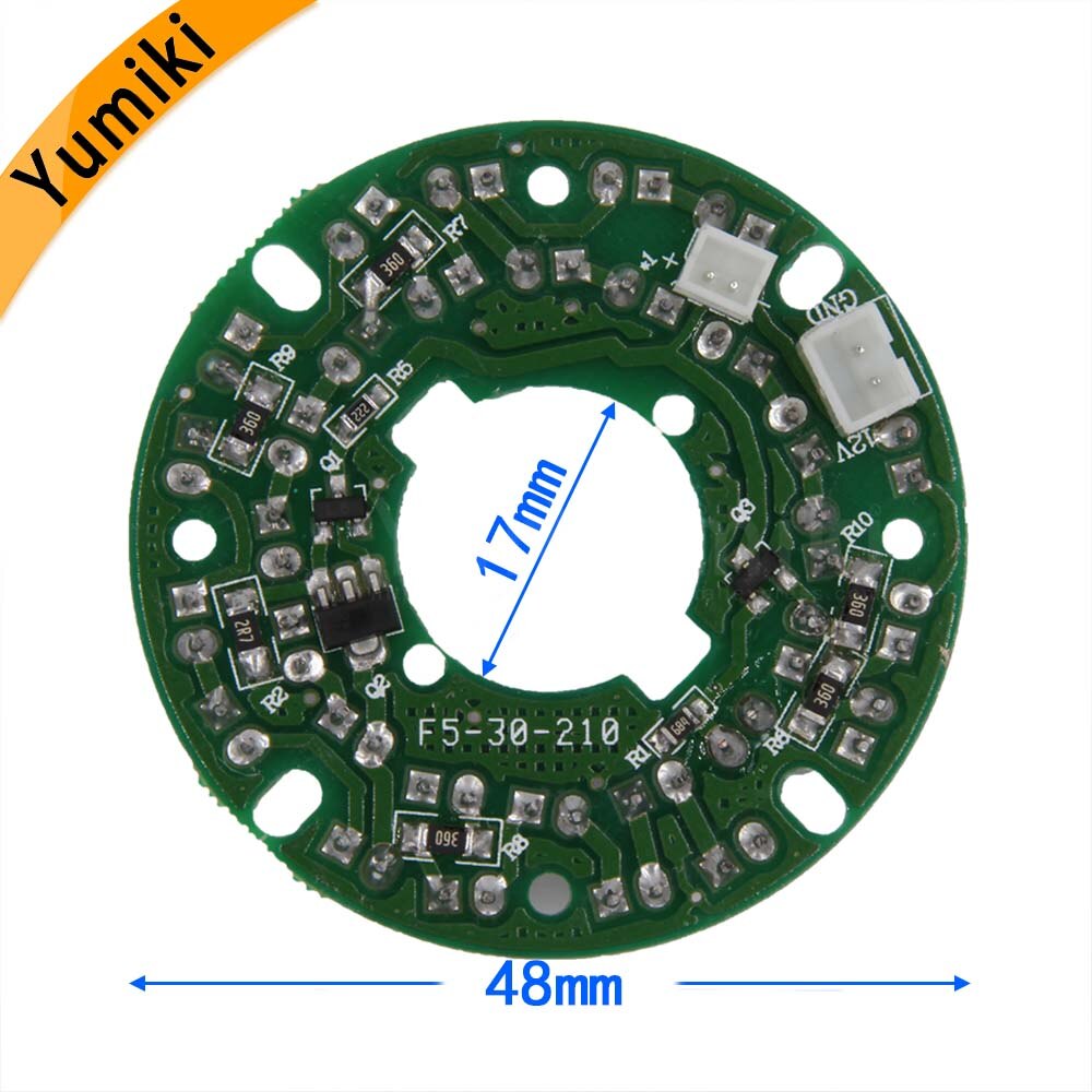 Yumiki Infrared 30 x 5 IR LED board for CCTV cameras night vision (diameter 48mm)