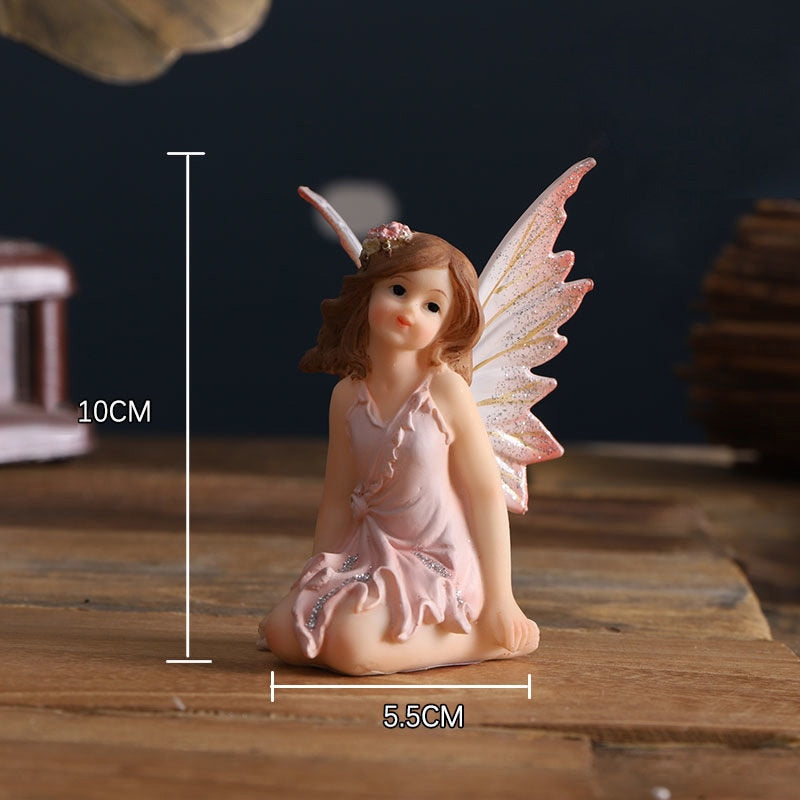 Beautiful Angel,Home Decoration,Figurine Miniature,Flower Fairy,Statue,Sculpture,Modern,Living Room,Decor Decorative,Desk Art