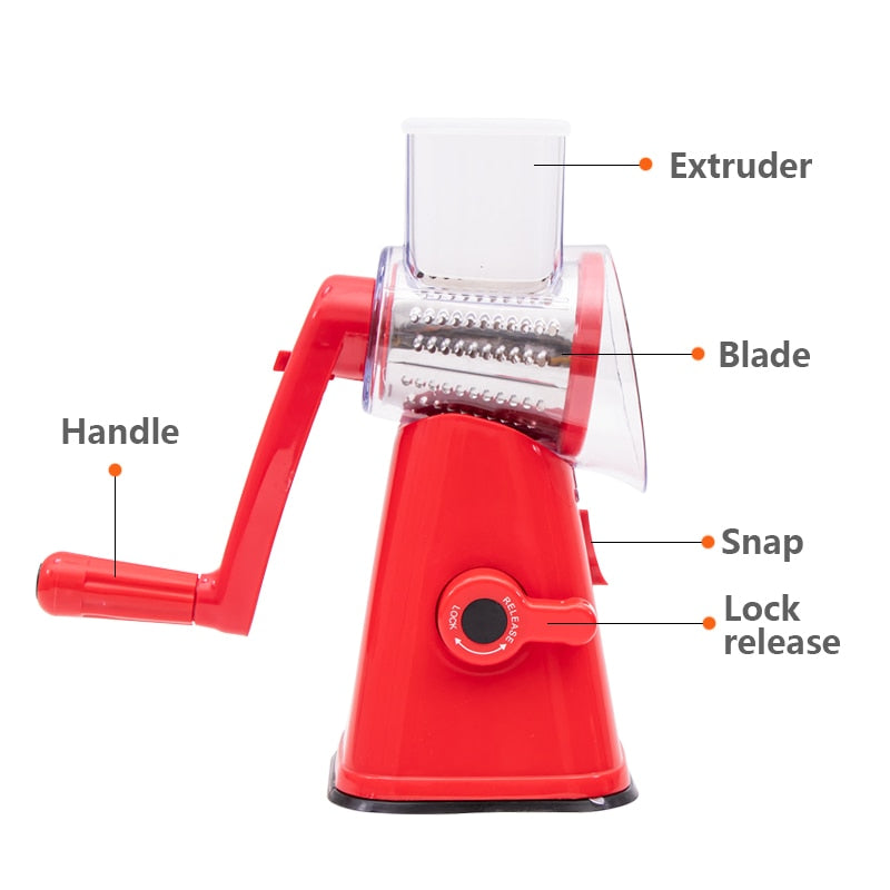 Kitchen Gadgets Manual Vegetable Cutter Slicer Kitchen Tools Multi-functional Round Mandoline Slicer Potato Cheese