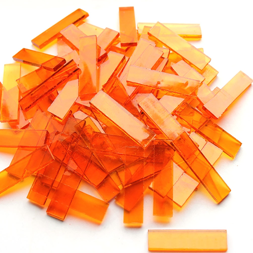 Mixed Color 1 X 4 Cm Square Stained Glass Strip Clear Glass Mosaic Pieces DIY Mosaic Tiles Hobbies Art Crafts Material 100g