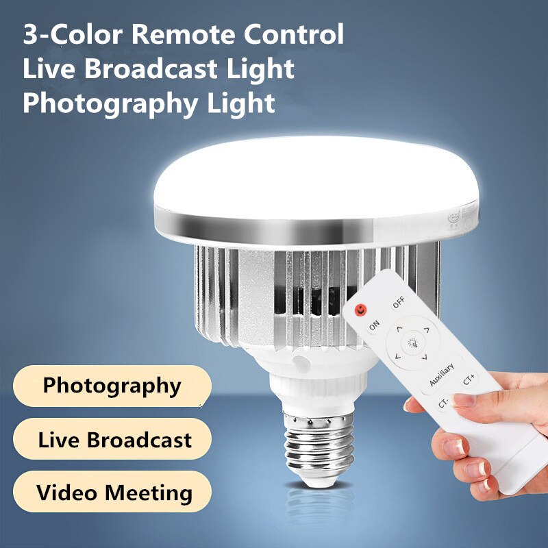 Dimmable E27 155W LED Lamp Bulb With Long Arm Holder Tripod Stand EU Photography Lighting For Live Stream Photo Studio Fill Lamp