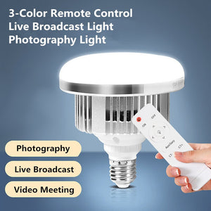 Dimmable E27 155W LED Lamp Bulb With Long Arm Holder Tripod Stand EU Photography Lighting For Live Stream Photo Studio Fill Lamp