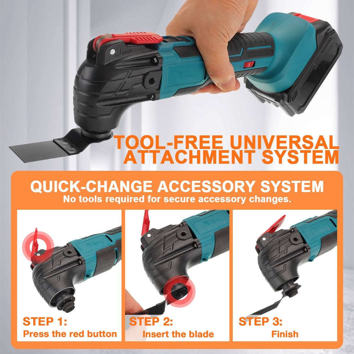 Electric Cordless Oscillating Multitools Machine Multi-function Trimmer Saw Renovator Power Multi-Tool for Makita 18V Battery