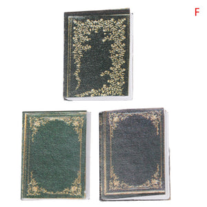 Hot！3pcs/set 1:12 Dollhouse Miniature Classical Book Scene Model Accessories Toys