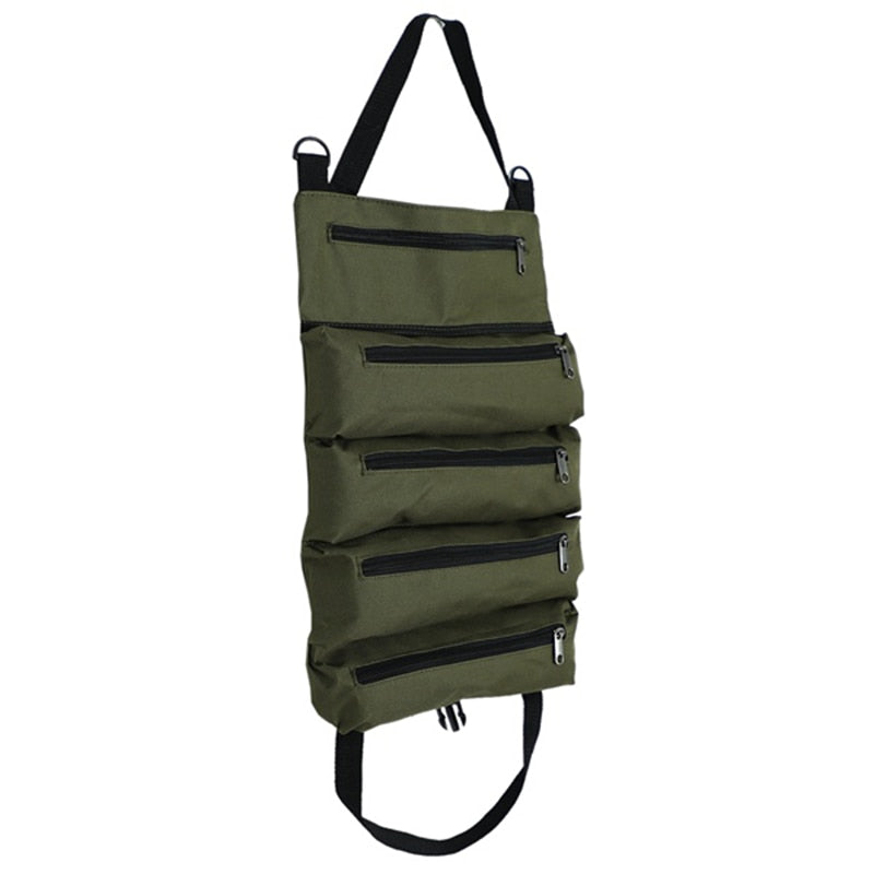 Hot Sale Roll Tool Roll Multi-Purpose Tool Roll Up Bag Wrench Roll Pouch Hanging Tool Zipper Carrier Tote