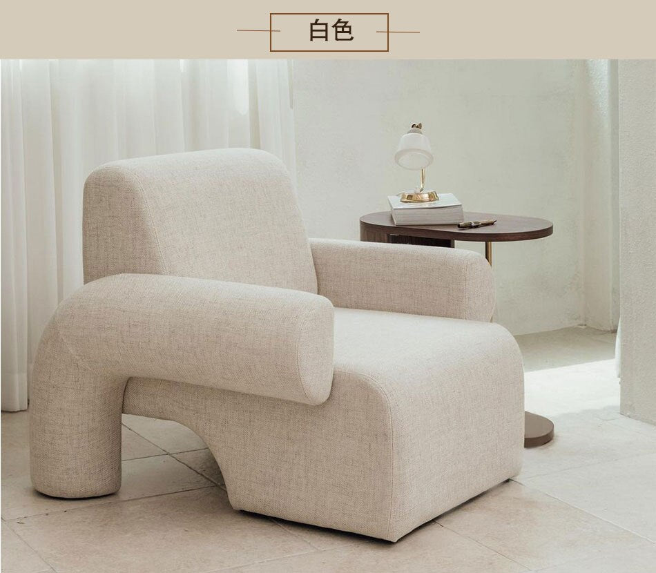 Nordic creative single sofa light luxury simple modern INS retro leisure chair corduroy fabric couch for lazy room furniture