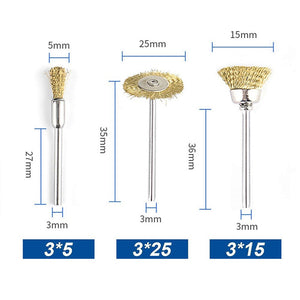 45 PC Brass Wire Wheel Brushes Wire Brushes Set for Accessories Rotary Tools Polish Clean