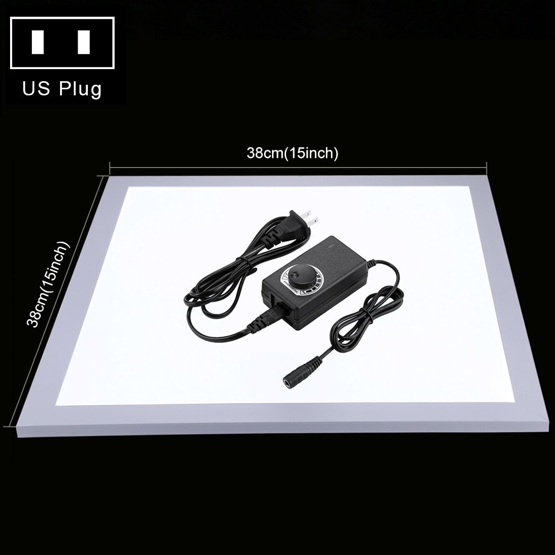 PULUZ 1200LM 15/15in/38x38 cm LED Photography Shadowless Bottom Light Lamp Panel Dimmable for 40cm Photo Studio Shoot Tent Box