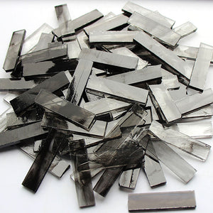 Mixed Color 1 X 4 Cm Square Stained Glass Strip Clear Glass Mosaic Pieces DIY Mosaic Tiles Hobbies Art Crafts Material 100g