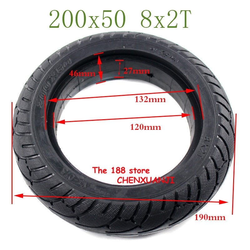Hot sale High Quality 200x50 8X2T Solid tyre 8 inch tire fit Electric Self Balancing Hoverboard Scooter 200*50 8x2T tyre