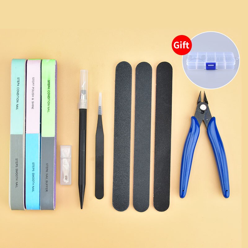 New Model Building Tools For Gundam Tools Hobby Military Model DIY Accessories Grinding Cutting Mat Polishing Tools Set(no glue)