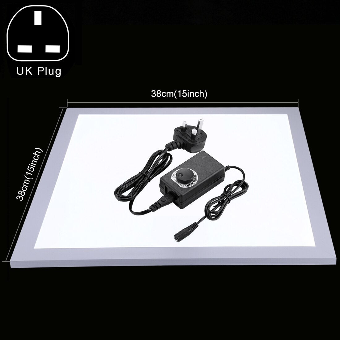 PULUZ 1200LM 15/15in/38x38 cm LED Photography Shadowless Bottom Light Lamp Panel Dimmable for 40cm Photo Studio Shoot Tent Box