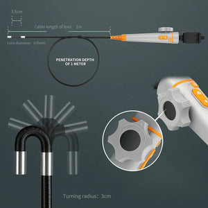 Newest 180 Degree Inspection Camera Articulating Industrial Endoscope 6mm & 8.5mm HD Camera With 6 LED for iPhone Android