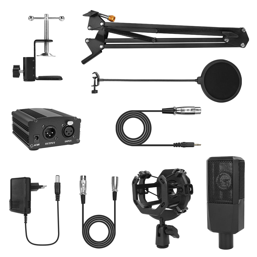 BM1000 Studio Karaoke Gaming Condenser Microphone Kit 3.5MM Professionnel Microfone For Computer Youtube Podcasting Streaming